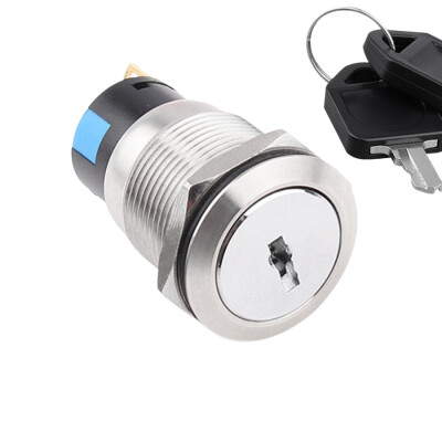 WD19Y-P1 19mm Anahtarlı Mandal Buton 1NO+1NC - 1
