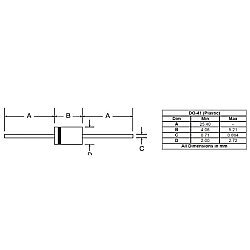 1N5817 20V 1A DO-41 Schottky Diode - 2