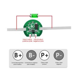 1S 3.7V 4.5A LiPo & Lion & 18650 BMS Batarya Koruyucu Balans Devresi - 2