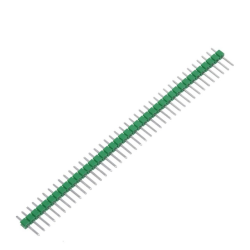 1x40 Male Header 40 Pin 2.54mm 180 Degree - Green