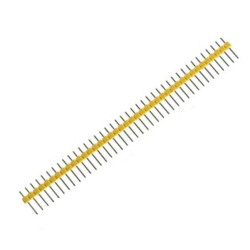 1x40 Male Header 40 Pin 2.54mm 180 Degree - Yellow