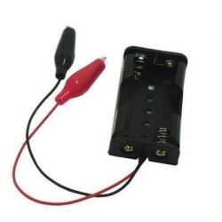2 AA Battery Holders - Crocodile Tips