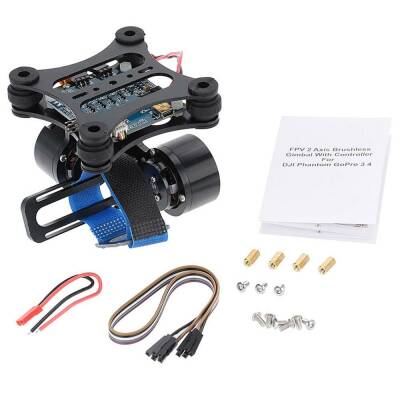 2 Eksenli Hafif Fırçasız Gimbal - DJI ve GoPro Uyumlu - 4
