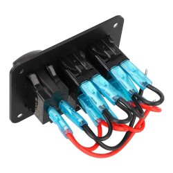 2 ON-OFF Illuminated Switch Switch Panel 2x5V with USB and Voltage Indicator - 2