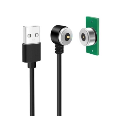 2-Pin 10mm 90C Kablolu PCB'li Pogo Pin Manyetik Konnektör Takımı - USB Soketli - 1