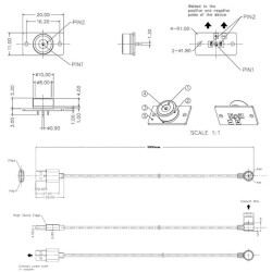 2-Pin 10mm 90C Kablolu PCB'li Pogo Pin Manyetik Konnektör Takımı - USB Soketli - 2