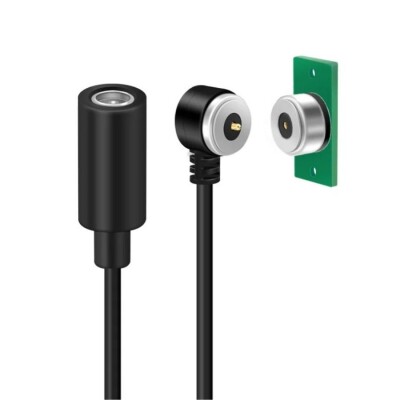 2-Pin 10mm 90C Wired PCB Pogo Pin Magnetic Connector Set - DC Socket - 1