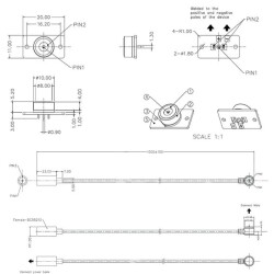 2-Pin 10mm 90C Wired PCB Pogo Pin Magnetic Connector Set - DC Socket - 2