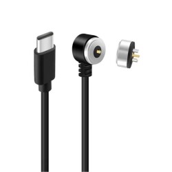 2-Pin 10mm 90C Wired Pogo Pin Magnetic Connector Set - Type-C Socket