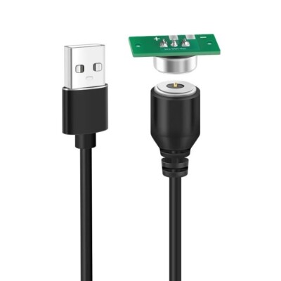 2-Pin 10mm Wired PCB Pogo Pin Magnetic Connector Set - USB Socket - 1