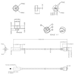 2-Pin 10mm Wired Pogo Pin Magnetic Connector Set - DC Socket - 2