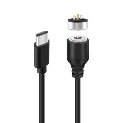 2-Pin 10mm Wired Pogo Pin Magnetic Connector Set - Type-C Socket