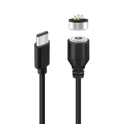 2-Pin 10mm Wired Pogo Pin Magnetic Connector Set - Type-C Socket - 1