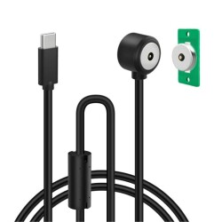 2-Pin 15mm 90C Wired PCB Pogo Pin Magnetic Connector Set - Type-C Socket