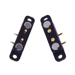 2-Pin 2.54mm 90C Pogo Pin Manyetik Konnektör Takımı - Kulaklı