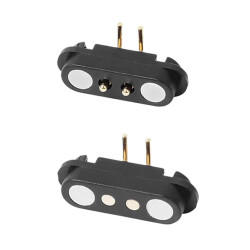 2-Pin 2.54mm 90C Pogo Pin Manyetik Konnektör Takımı