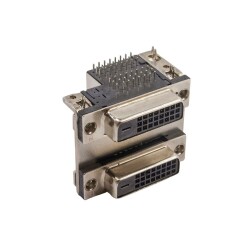2 Port DVI-D Dual Female Connector PCB Type