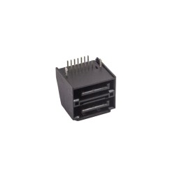 2 Port Female SATA Connector PCB Type