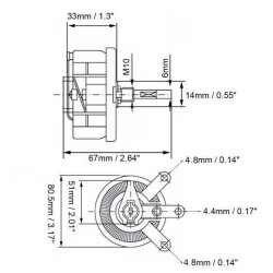 20R 100W BC1 Reosta Direnç - Potansiyometre - 3
