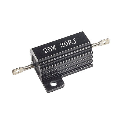 20R 25W 5% Alüminyum Direnç - Siyah - 1