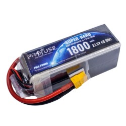 22.2V 6S 1800mAh 65C Lipo Battery