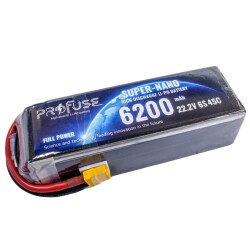 22,2V 6S 6200mAh 45C Lipo Batarya