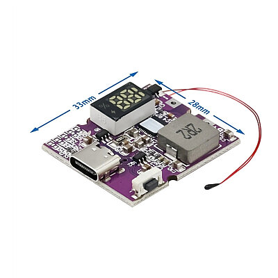 22.5W Type-C Li-ion 18650 Battery Charging Circuit - Power Bank Module - 3