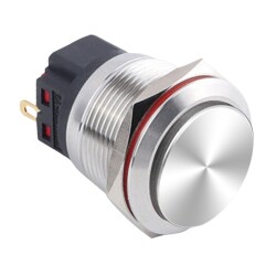 WD22B-G1 22mm Çıkık Yaylı Metal Buton - 1
