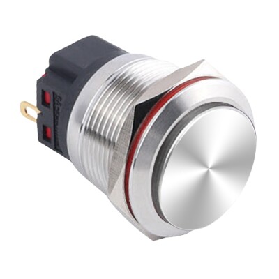 WD22B-G1 22mm Çıkık Yaylı Metal Buton - 1
