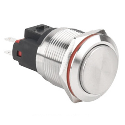 WD22E-G1 22mm Çıkık Yaylı Metal Buton - 1