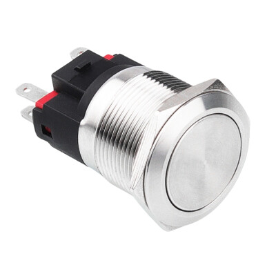 WD22E-P1 22mm Düz Yaylı Metal Buton - 1