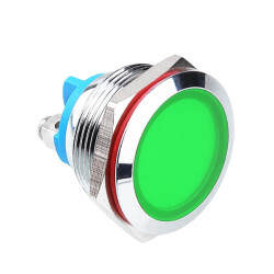WD22L-P0 22mm 12-24V Metal Signal Lamp - Green