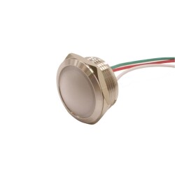 WD22L-P2/RG+ 22mm 12-24V Metal Signal Lamp - 2 Renk Anode