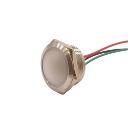 WD22L-P2/RG- 22mm 12-24V Metal Signal Lamp - 2 Renk Cathode
