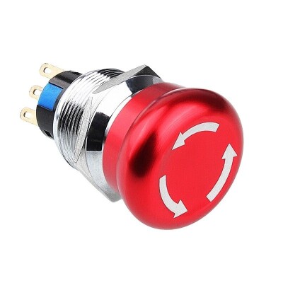 WD22M-Q1 22mm Metal Emergency Stop Button - 1