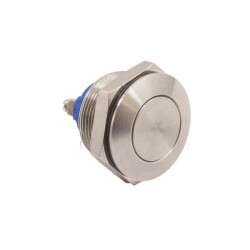 22mm Flat Momentary Metal Button