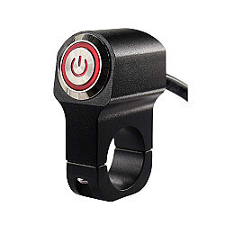 22mm Su Geçirmez Motosiklet Gidon Anahtarı 12V 10A