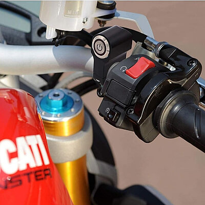 22mm Su Geçirmez Motosiklet Gidon Anahtarı 12V 10A - 4