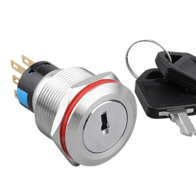 WD22Y-P1 22mm Anahtarlı Mandal Buton 2NO+2NC - 1