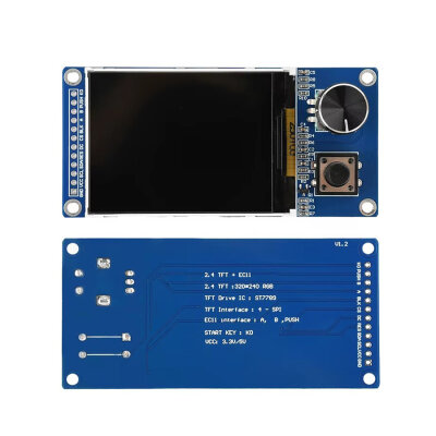 2.4" ST7789 LCD TFT Ekran + EC11 Rotary Encoder Modülü - 2