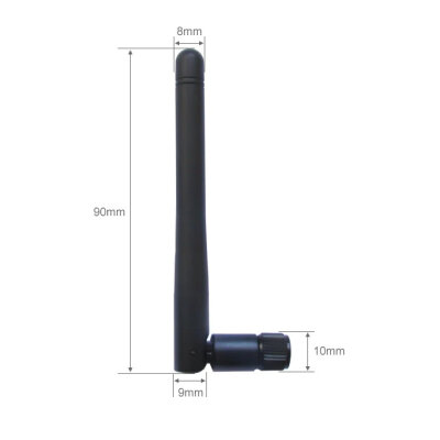2.4G 2DB WIFI 110mm 90 Degree Adjustable SMA Female Antenna - 2