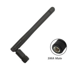 2.4G 2DB WIFI 110mm 90 Degree Adjustable SMA Male Antenna - 1