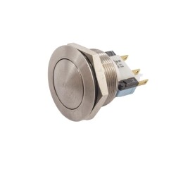24mm Flat Momentary Metal Button - AV24LB404