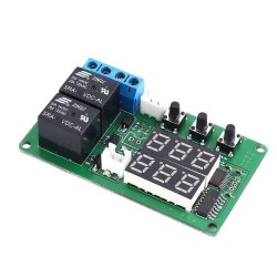 24V 2 Channel Relay Output Digital Thermostat - Red/Blue