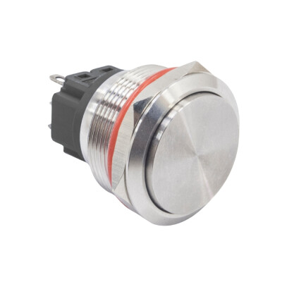 WD25B-G1 25mm Bulge Momentary Metal Button - 1