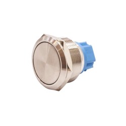 WD25B-P1 25mm Flat Momentary Metal Button - 1