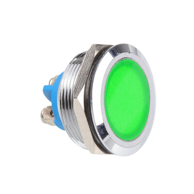 WD25L-P0 25mm 12-24V Metal Signal Lamp - Green - 1
