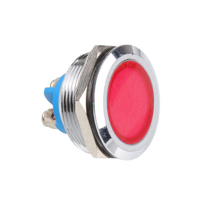 WD25L-P0 25mm 12-24V Metal Sinyal Lambası - Kırmızı - 1