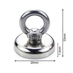 25mm Fishing Magnet - Neodyum Pot Mıknatıs
