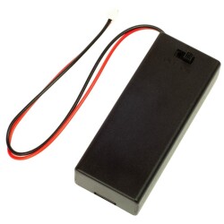 2'li AAA Pil Yuvası - JSH PH-2.0 Anahtarlı ve Kapaklı